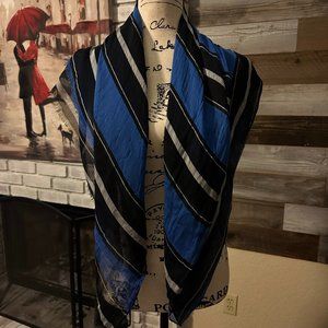 Beautiful blue/black striped scarf